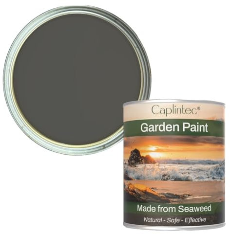 CaplinTec Eco Garden Paint | Made from Sustainably Sourced Scottish Seaweed | No VOCs | Chemical-Free & Fast-Drying | One-Coat | Ideal for Wood, Masonry, Concrete, Stone, Terracotta & Brick (Slate)