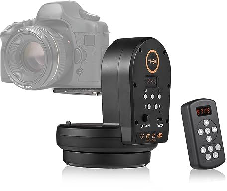 Testa panoramica motorizzata per riprese panoramiche, impostazione della posizione AB, treppiede, lunga durata, treppiede elettrico PTZ per fotografia, rotazione a 360 gradi