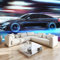 Fototapete 3D Effekt Anime-Mode-Sportwagen Tapete Fototapeten Vlies Tapeten 200x140 cm Vliestapete Wandtapete Moderne Wand Schlafzimmer Wohnzimmer Wand tapete