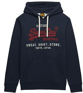Superdry Herren Lässiges Vintage Logo Heritage Hoodie