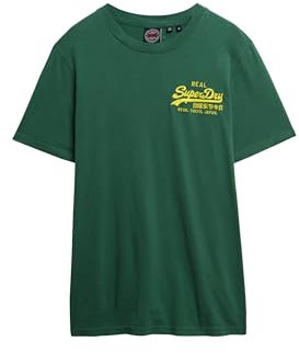 Superdry, T.Shirt VL Embroidered Relaxed Tee, M1012099A, International Pine, 3XL, Man, Adulto