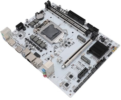 H410M DH Mining Mainboard, LGA 1200 Dual Channel DDR4 M ATX Motherboard, 10 USB, 4 SATA und 1 M.2, DVI, HDMI, 3-Phasen-Netzteil, für Mining