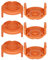 Yweller WA6531 GT WA0010 WA0004 Rasentrimmer abdeckung Spulenabdeckung für Worx alle 20V Rasentrimmer WG163E,WG157,WG160,WG163,WG165,WG151,WG152,WG153,WG154,6 Stück Hochwertige Qualität Spulendeckel