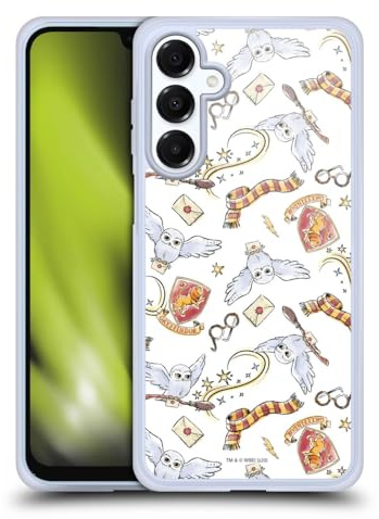 Head Case Designs Offizielle Harry Potter Hedwig Owl Muster Deathly Hallows XIII Gelhülle [Militärischer Schutzgrad] Kompatibel Mit Samsung Galaxy A16 5G Und Kompatibel Mit MagSafe