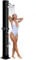 Douche Solaire 60 Litres, Eau Chaude Jusqu'à 60 °C, Température de L'eau Réglable, Douche de Jardin avec Pommeau de Douche Rotatif et Robinet à Pied, Douche Extérieure Pour Jardin Piscine Plage (60L)