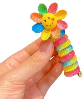 Elastische Haarbindungen Für Kinder Süße Farbenfrohe Pferdeschwanzhalter Schöne Charme Haare Mit Verstellbarem Lockigem Design
