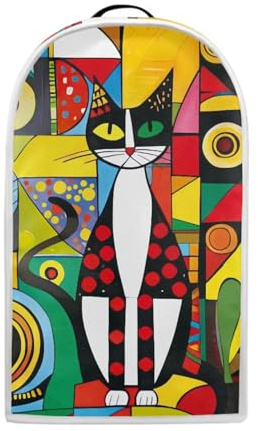 Urndoeng Soft Blender Cover Small Appliance for Kitchen Dust Cover Blender Protector Decoration Machine Washable Geometric Art Cat Pattern