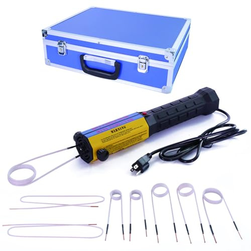 Kit Calentador de Inducción Magnética 1000W – 8 Bobinas, Removedor Portátil de Pernos y Tuercas Sin Llama, Calentamiento Rápido Hasta 800°C, Refrigeración y LED para Coche, Camión & Taller