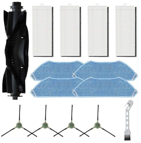 Kit de piezas de repuesto para robot aspirador Lefant M2 M2S M2 Pro M2S Pro, accesorios de repuesto con cepillo principal y lateral, filtro, paño de fregona, herramienta de limpieza (A)
