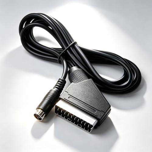 RHINORO 1,8 m langes RGB-Scart-AV-Kabel, kompatibel mit Sega Genesis Megadrive 2 3 MD2 MD3 II Konsole, PAL-Format