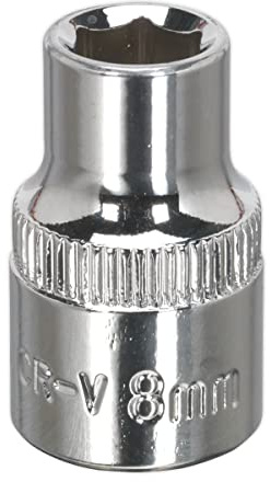 Sealey SP3808D Walldrive Fully Polished Deep Socket, 3/8 Square Drive, 8mm