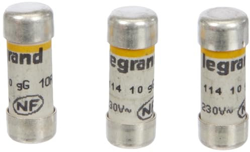 LEGRAND | Cartouches Fusibles Pour Porte-Fusibles, Avec Témoin De Fusion, Lot De 3 Cartouches 8,5x23mm, Permet De Couper Le Courant En Cas De Surcharge