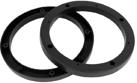 sourcing map 2 Pcs 7 Dia Black Plastic Speaker Spacers Extender Ring for Car