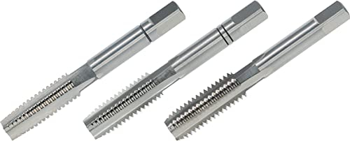 VÖLKEL Handgewindebohrer Satz 3-tlg | HSS G | DIN 352 | M4 x 0.7 | Vorschneider, Mittelschneider & Fertigschneider | Gewindeschneider M4 | Gewindebohrer M4 | Innengewindeschneider