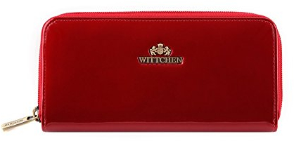 WITTCHEN Geldbörse aus Rindsleder | Kollektion: Verona | aus hochwertigen Materialien | elegant und klassisch | Rot | 19x9 cm