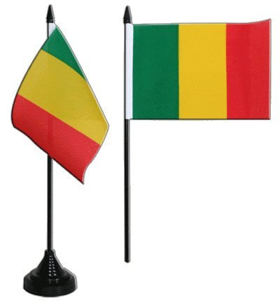 Digni® Drapeau de Table Mali, Mini Drapeau - 10 x 15 cm
