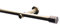 DécoProfi Gardinenstangen Antik Messing 1-läufig Ø 16 mm L: 240 cm I Endkappe mit Rille Gardinen/Vorhangstange im Set I Inklusive Träger, Befestigung und Endstücke I Wandbefestigung