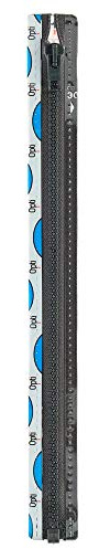 Opti P60-60-00001 Reißverschluss, 100 Prozent Polyester, 00001 Grau, 60cm
