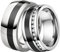 DOOSTI Partnerringe/Trauringe Chirurgischer Edelstahl 316L mit Keramikeinlage Schwarz - inkl. Gratis Gravur