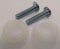 luxisleepltd HEADBOARD/DIVAN FITTING SCREW PACK - M8 BOLTS + PLASTIC WASHERS (1)