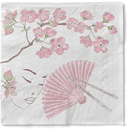 Mank Servietten aus Tissue 40 x 40 cm | 1/4 Falz Dinner Serviette | hochwertige Einmal-Serviette | 100 Stück | Asia
