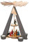 Rudolphs Schatzkiste Teelichtpyramide grau (2 Stock) Christi Geburt, bunt BxHxT 27x38x22cm NEU Weihnachtspyramide Holzpyramide Tischpyramide