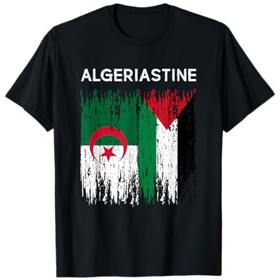 drapeau algérien et palestinien algérie unité palestine T-Shirt