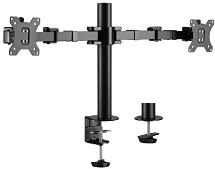 LogiLink BP0106 - Monitorhalterung 2-Fach, 17–32, Armlänge: verstellbar Schwarz