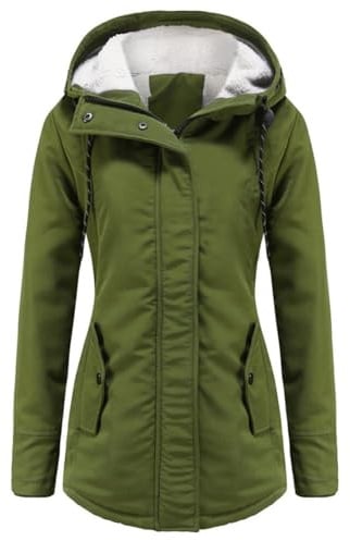 YYNUDA Femme Hiver Parka à Capuche Manteau Hiver Chaud à Capuche Veste Long