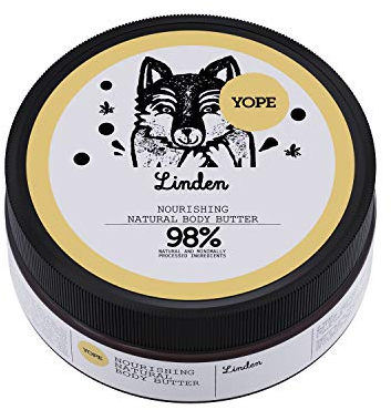 YOPE natürliche Körperbutter | Linden | Shea Butter | für trockene Haut | Vegan Körperbutter | 98% aus natürlichen Zutaten | Body Butter | 200 Milliliter