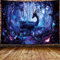 Puurbol Drache im Fantasiewald Wandteppich für Schlafzimmer Wandbehang Groß 79x59