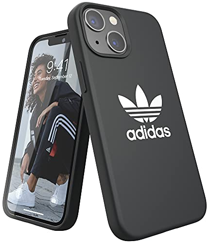 adidas Hülle Entwickelt für iPhone 13 Mini 5.4, Fallgeprüfte Hüllen, stoßfeste erhöhte Kanten, Original Schutzhülle, Schwarz