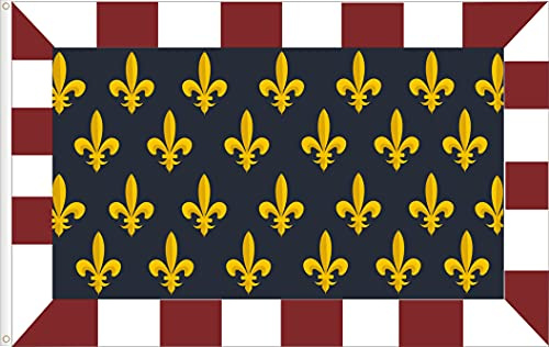 DRAPEAU DE TOURAINE FRANCE. QUALITÉ SATIN PREMIUM. DIMENSION 150X90