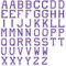 J.CARP 52 violette Alphabet-Patches von A bis Z, zum Aufbügeln oder Aufnähen für Kleidung, Hüte, Schuhe, Rucksäcke, Handtaschen, Jeans, Jacken usw.