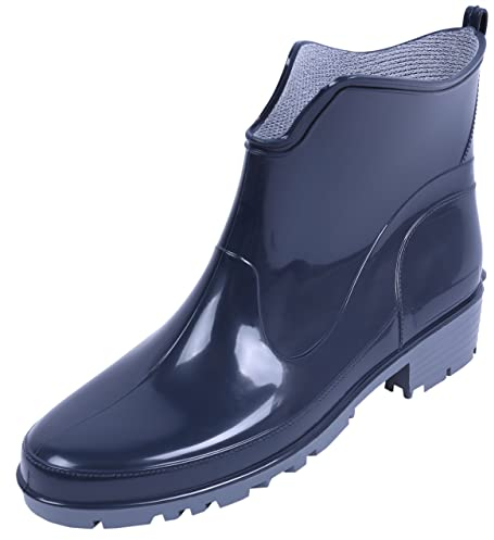 Stivali in Gomma Blu Scuro, Corti 37 EU