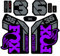 BINGYUAN Bicycle Fork Stickers F-o-x 36 Front Fork Sticker Mountain Bike Front Fork Sticker Road Bike Bicycle Front Fork Sticker (Color : Purple gray)