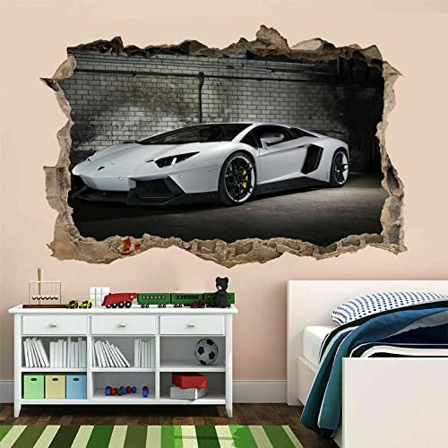 Supercar Sportwagen Wandaufkleber Wandtattoo selbstklebend Print Art AM1