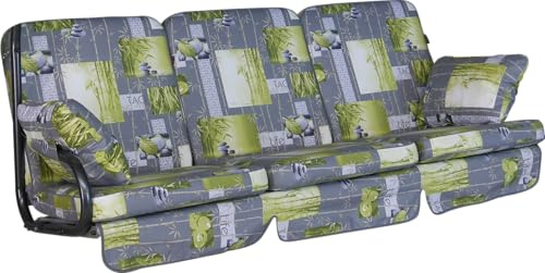 ANGERER Hollywoodschaukel Auflage Comfort grau Bambus | passend für viele 3-Sitzer Hollywoodschaukeln, Schaukelauflage Made in Germany