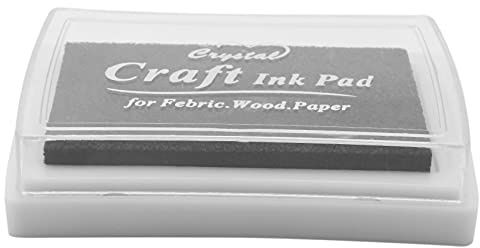 Black Ink Pad Inkpad Rubber Stamp Finger Print Craft Non-Toxic Baby Safe