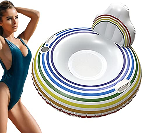 Poolstuhl-Schwimmer, aufblasbarer Pool-Liegestuhl, schwimmender Poolstuhl mit Griffen, Wasserhängematte, Pool-Schwimmer für Erwachsene, Schwimmbad für Strand, Sommer