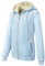 MOVE BEYOND Sweatjacke Damen Kapuzenjacke Hoodie Fleece mit Zipper Fleecepullover Fleecejacke mit Kapuze Winterjacke Kapuzenpullover, Blau, L