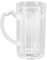 Tomotato Chope à Bière avec Poignée, 500ml Acrylique Transparent Grande Capacité Tasses de Congélateur Isolées Épaissie pour Bar à Maison