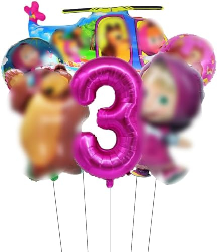 Mädchen und der Bär Luftballon 3 Jahr Geburtstagsdeko,3 Jahr Bär Geburtstag Deko,Party Geburtstag Dekoration,Party Luftballon Set