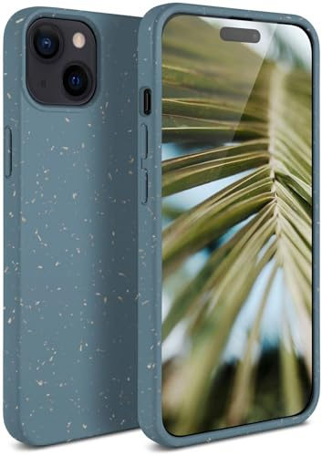 ONEFLOW Sama Sama Case kompatibel mit Apple iPhone 15 Plus – Nachhaltige Handyhülle aus Pflanzenfasern, Hülle biologisch abbaubar ohne Plastik, vegan und umweltfreundlich – Petrol