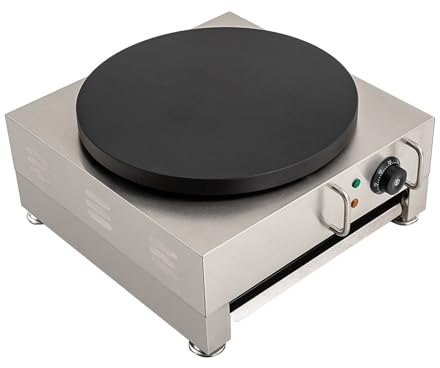 Crêpière Électrique Crêpière Plaque à Crêpes Appareil à Crêpes Plaque Antiadhésive Spatule Et Répartiteur Idéal Pour Pancakes Burritos & Taccos Thermostat Réglable 2200 w Familiale