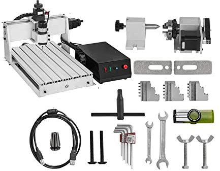 Router CNC a 3/4 assi 6040/3040/3020 Incisore Porta USB Fresatura Macchina for incisione PVC 3D Intaglio Macchina for la lavorazione del legno Facile da usare per principianti e professionisti(Color:4