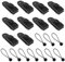 Planenclips, 10 Stück Zeltplanen Clips + 10 Stück Seilspanner, Planenspanner mit Kugel Set, Tarp Clips Upgrade Multifunktion Planenbefestigung für Outdoor, Boots Zelt Camping Vorzelt Markisen