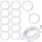 Replacement Silicone Seals for Jars Airtight Silicone Sealing Gaskets Rings, Leakproof Replacement Rubber Seals for Glass Clip Top Jars Storage Jars (12 PCS, White)