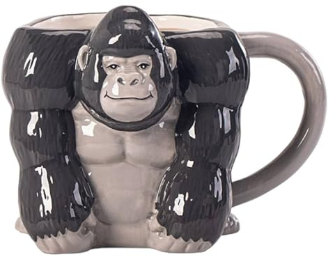 Big Gorilla 3D-Keramiktasse – 380 ml Fassungsvermögen für heiße Getränke, perfekte Tasse für Tee, Kaffee, heiße Schokolade