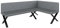 FURNISTAR Eckbank Akiko Metal X - Eckbankgruppe für Ihrem Esszimmer, Küche modern, Sitzecke, Essecke. Perfekt für Küche, Büro und Rezeption. Solide und Starke Verarbeitung. (196x128-Rechts-Soft29)
